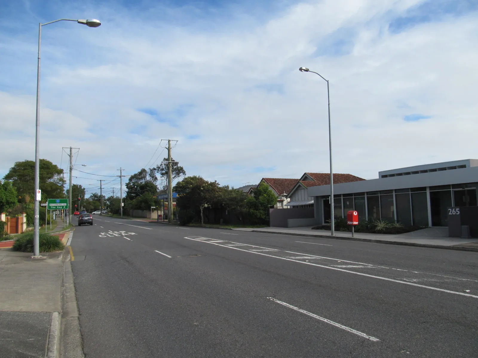 Waterworks Road looking west through central Ashgrove